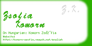 zsofia komorn business card